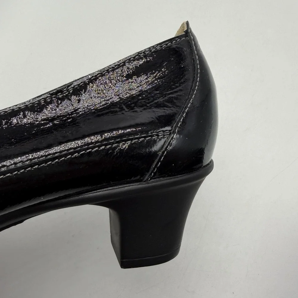 SAS Sonyo Black Patent Leather Dress Pumps Womens 8 M Heel Shoe Comfort